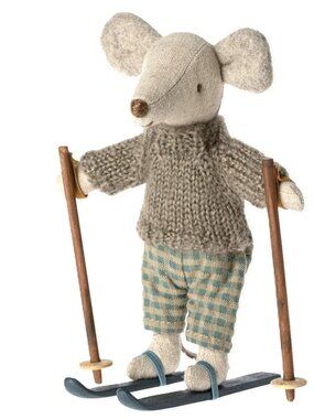 Maileg Winter Mouse with Ski Set - Big Brother  [BRAND NEW]